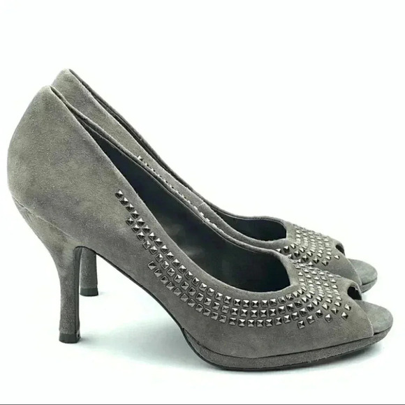 New The Cool People heels size 40 10 gray suede - Picture 1 of 13